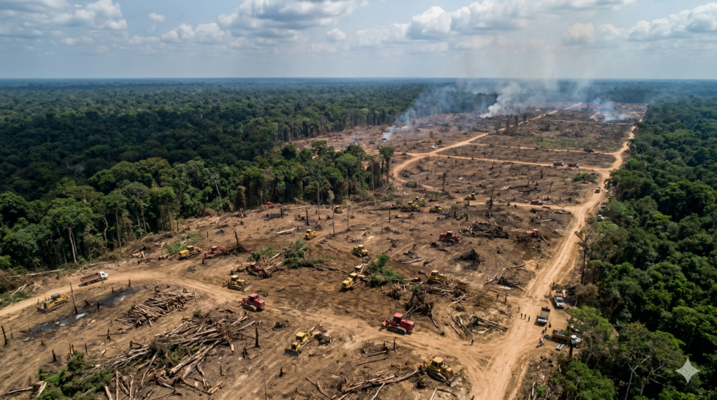 Derrubada de floresta com autorizacao ASV