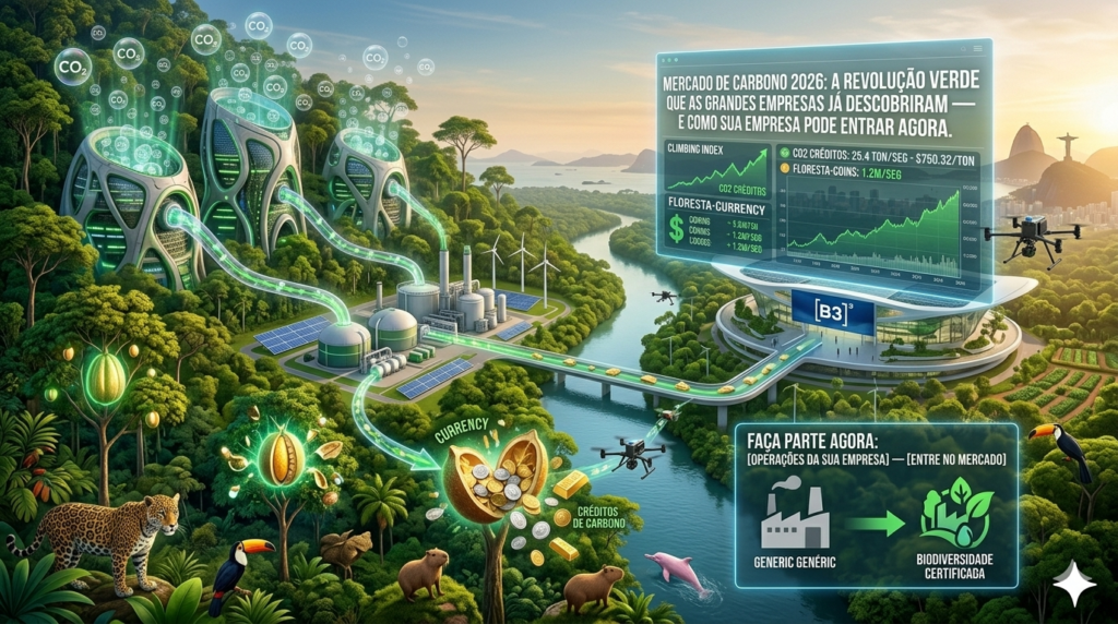 Mercado de Carbono 2026: A Revolução Verde que as Grandes Empresas Já Descobriram — e Como Sua Empresa Pode Entrar Agora